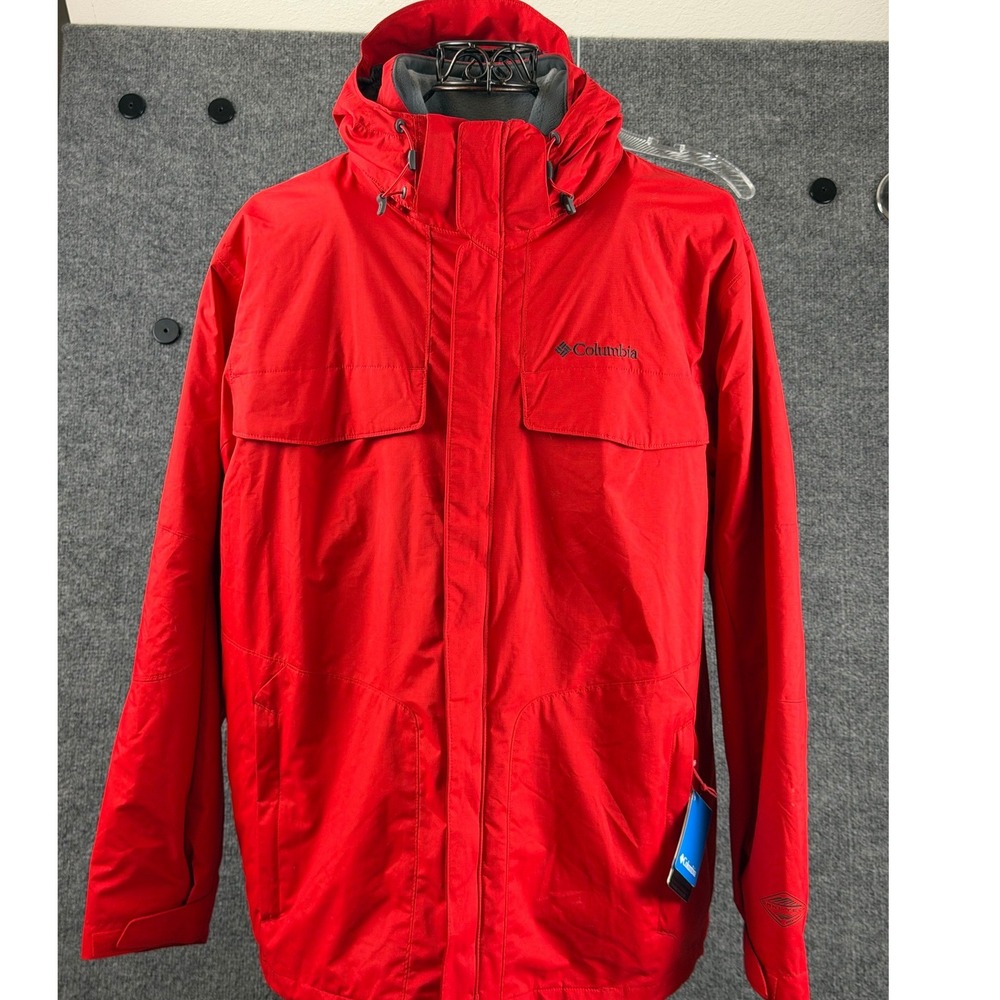 NWT Columbia Bugaboo Interchange Jacket Red 3-in-1 Winter Coat $175 Mens Ski NEW